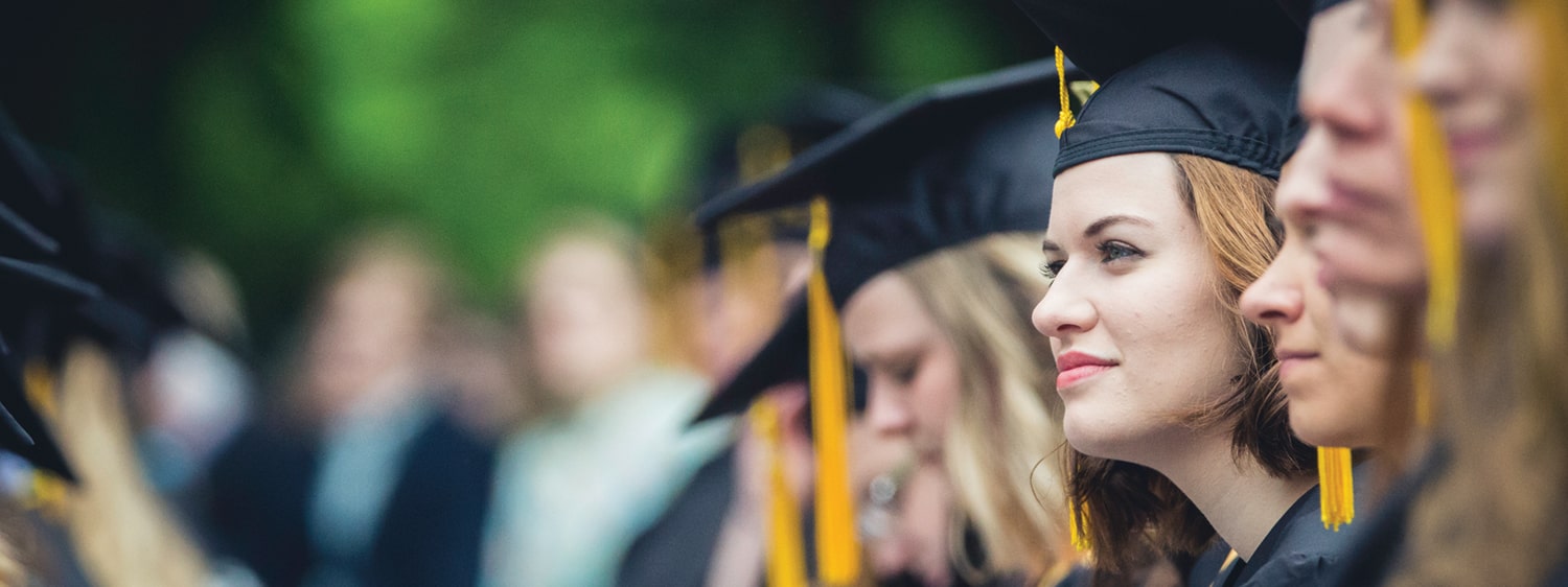 Regent University graduates during the commencement ceremony held on campus in Virginia Beach, VA 23464.