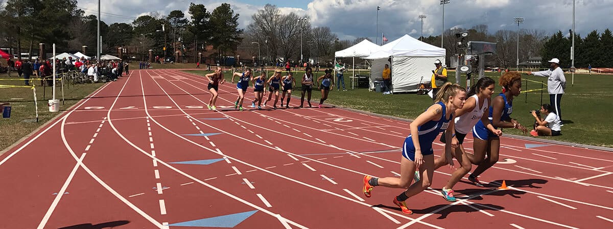 Regent University’s track & field team competed in its first out-of-state invitational at Lenoir-Rhyne University in March, 2017.