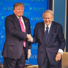 Donald Trump with Dr. M.G. "Pat" Robertson.