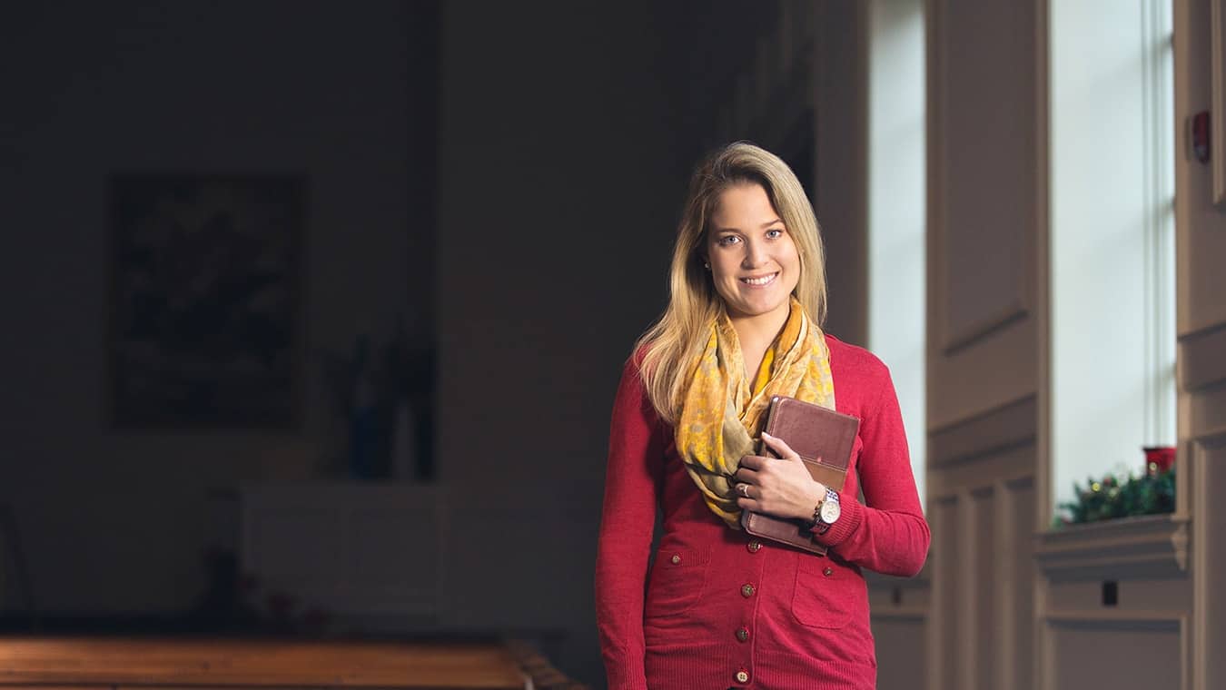 An alumna: Pursue an on-campus or online MDiv - Church and Ministry degree program at Regent University.