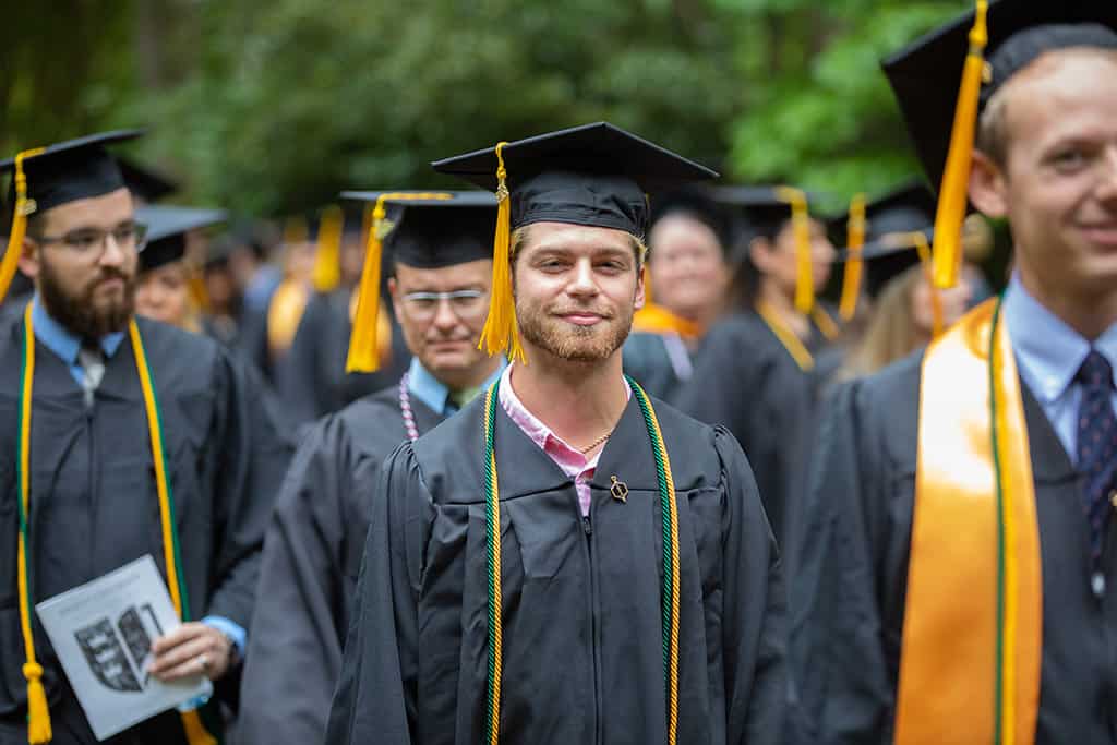 Regent University graduates during the commencement ceremony.
