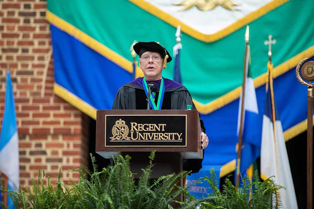 Moments from Regent University’s commencement ceremony in Virginia Beach.