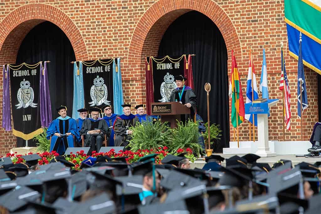 Moments from Regent University’s 2019 commencement ceremony.