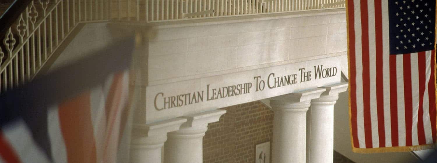 The vision of Regent University is to develop Christian Leadership to Change the World.
