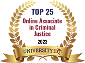 Regent University ranked #10 of the top 25 Online Associates in Criminal Justice College Programs | UniversityHQ