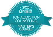 Regent University Ranked #1 Best Online Master's Degree in Addiction Counseling Program by CounselingPsychology.org
