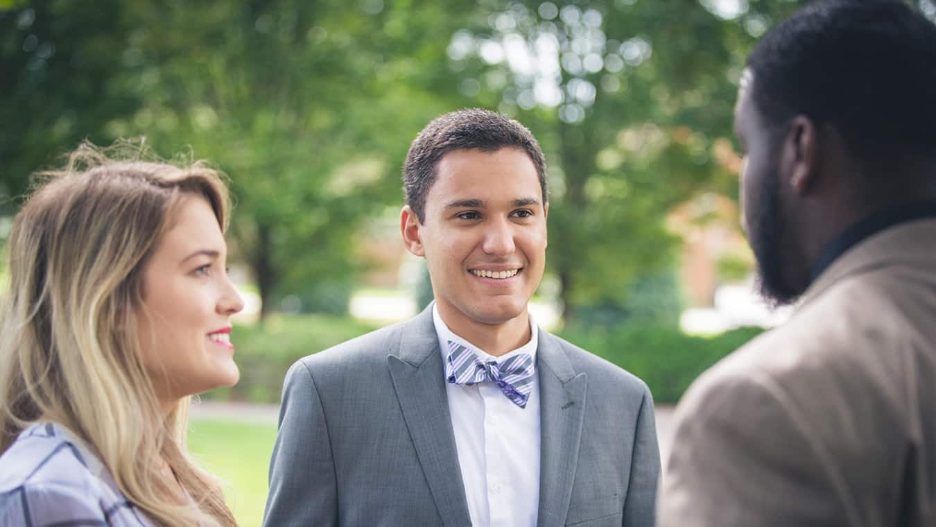 Graduates on campus: Pursue an M.A. in Organizational Leadership – Social Entrepreneurship at Regent University.