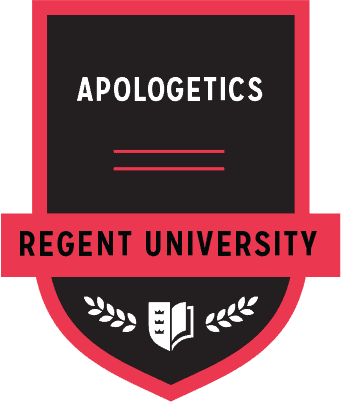 The Apologetics badge of Regent University.