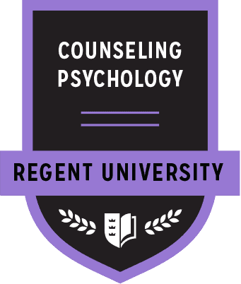 The Counseling Psychology badge of Regent University.