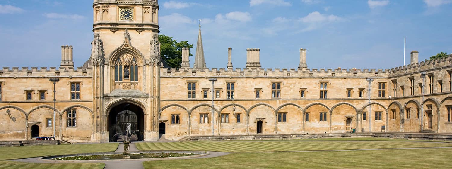 Christ Church College courtyard in Oxford