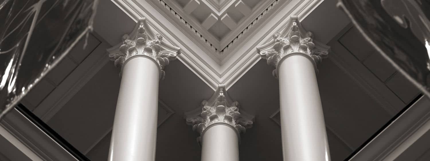 Architectural details of Regent, a premier Christian university that offers law degrees.