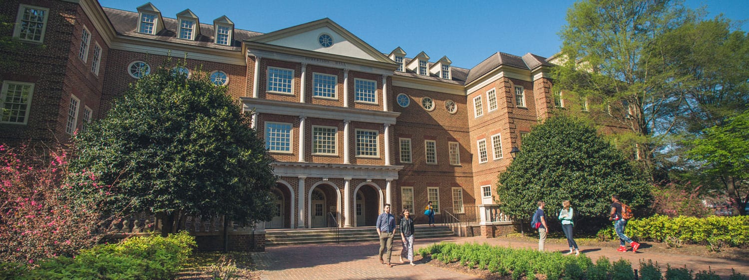 Robertson Hall, which houses Regent University's law school in Virginia Beach, VA 23464.