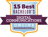 Regent University ranked #12 of the top 15 best online digital communications bachelor degrees | BachelorsDegreeCenter.Org