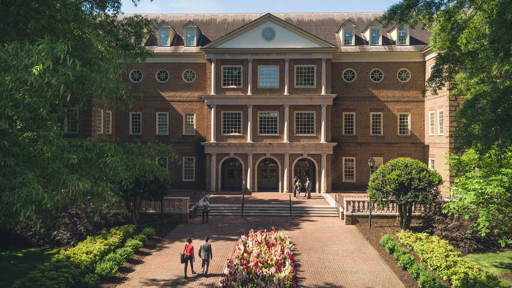 Robertson Hall, which houses Regent University's law school in Virginia Beach, VA 23464.