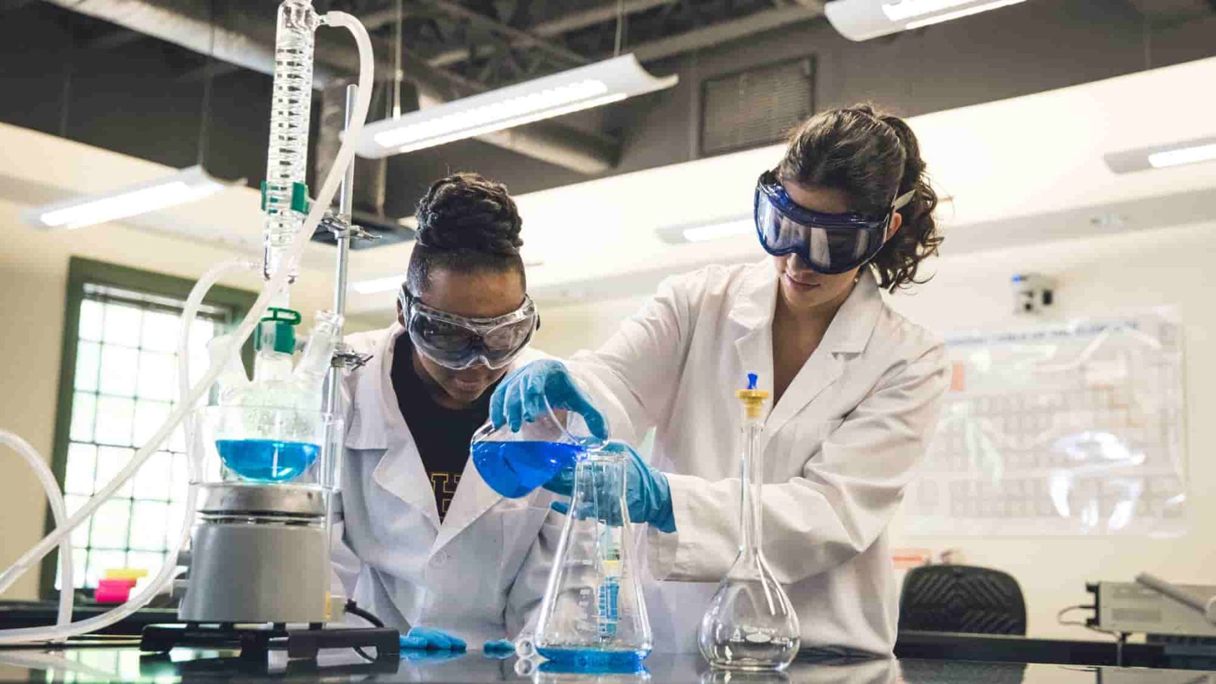 Two students of Regent University build their STEM careers in the lab,