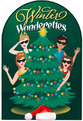 A poster for Regent University's theater production, Winter Wonderettes.
