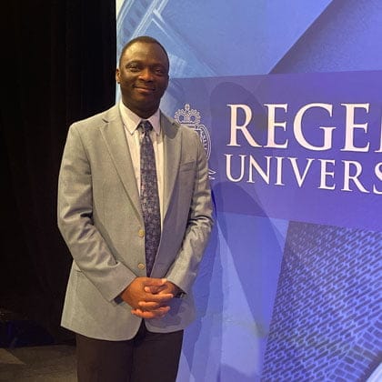 Ayodele Akinremi, a Doctor of Strategic Leadership student of Regent University, Virginia Beach.
