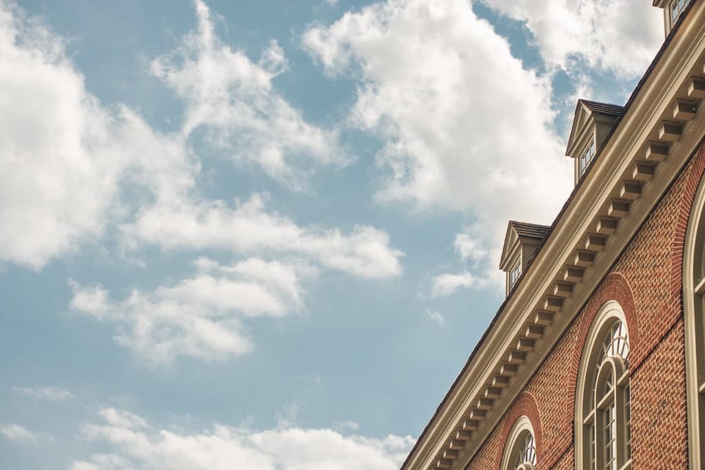 A view of Regent University and the sky: Learn about ethical leadership.