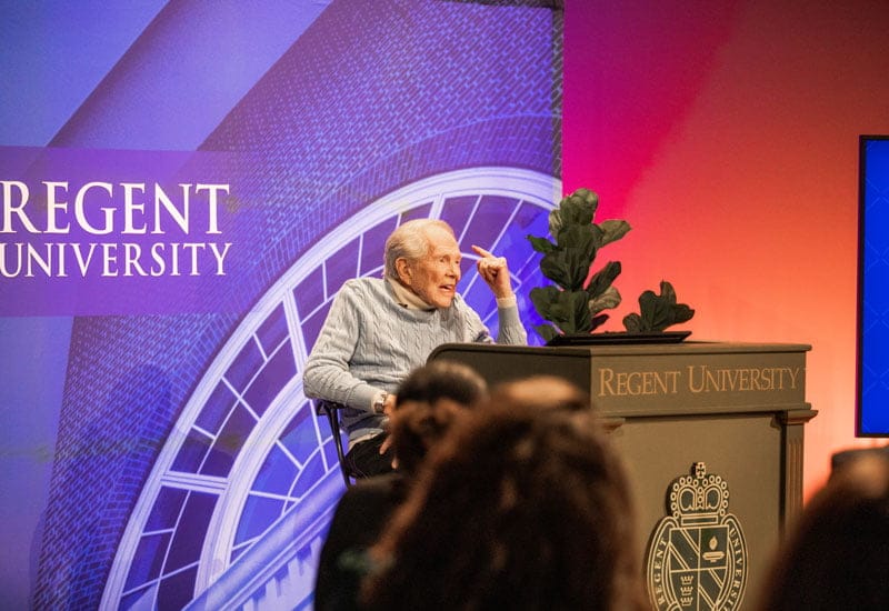 Dr. M.G. “Pat” Robertson Hosts Exclusive Chancellor’s Forum for Regent University Robertson School of Government