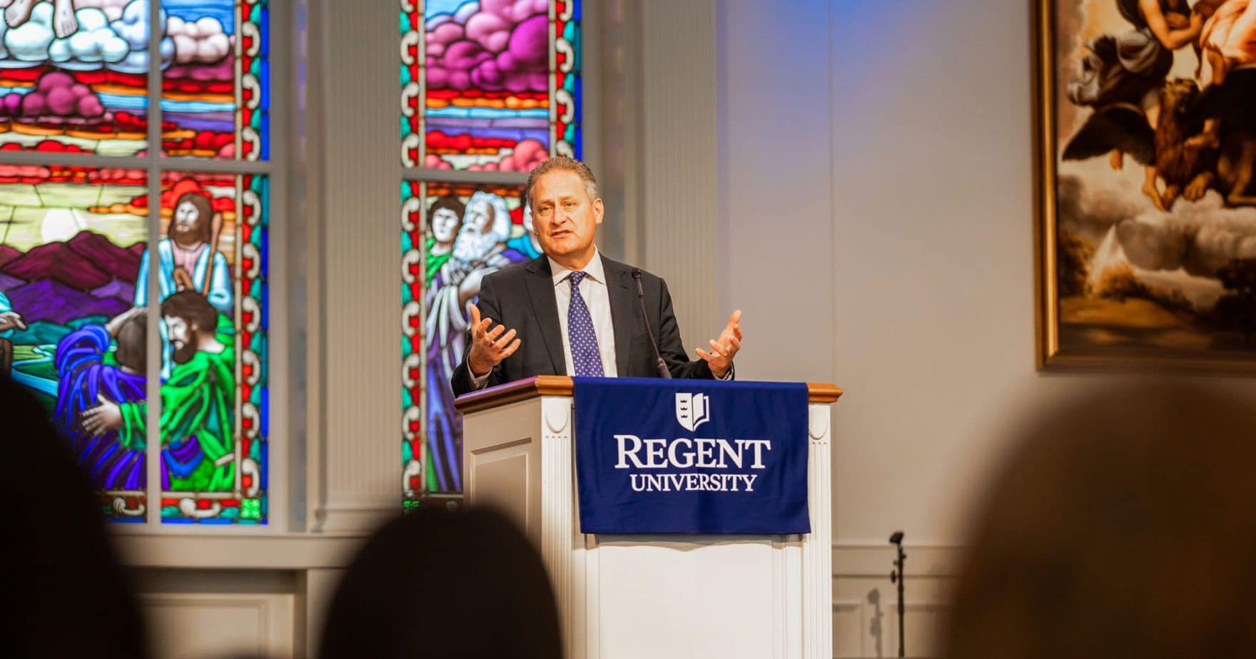 Steve Green Hobby Lobby President speaks at Regent University