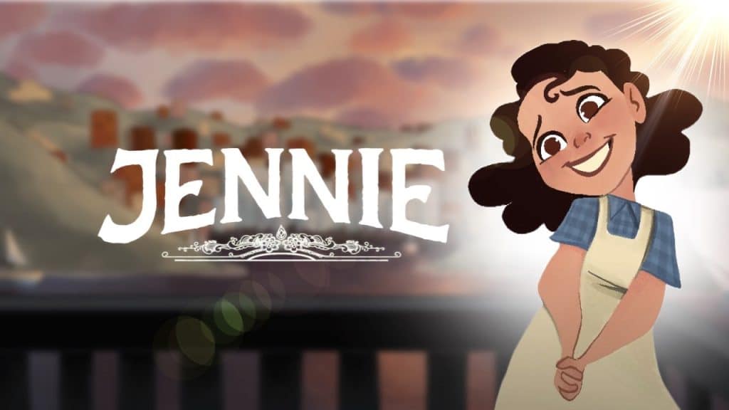 A poster of Jennie, a fully hand-drawn 2D short film developed by Regent University alumni.