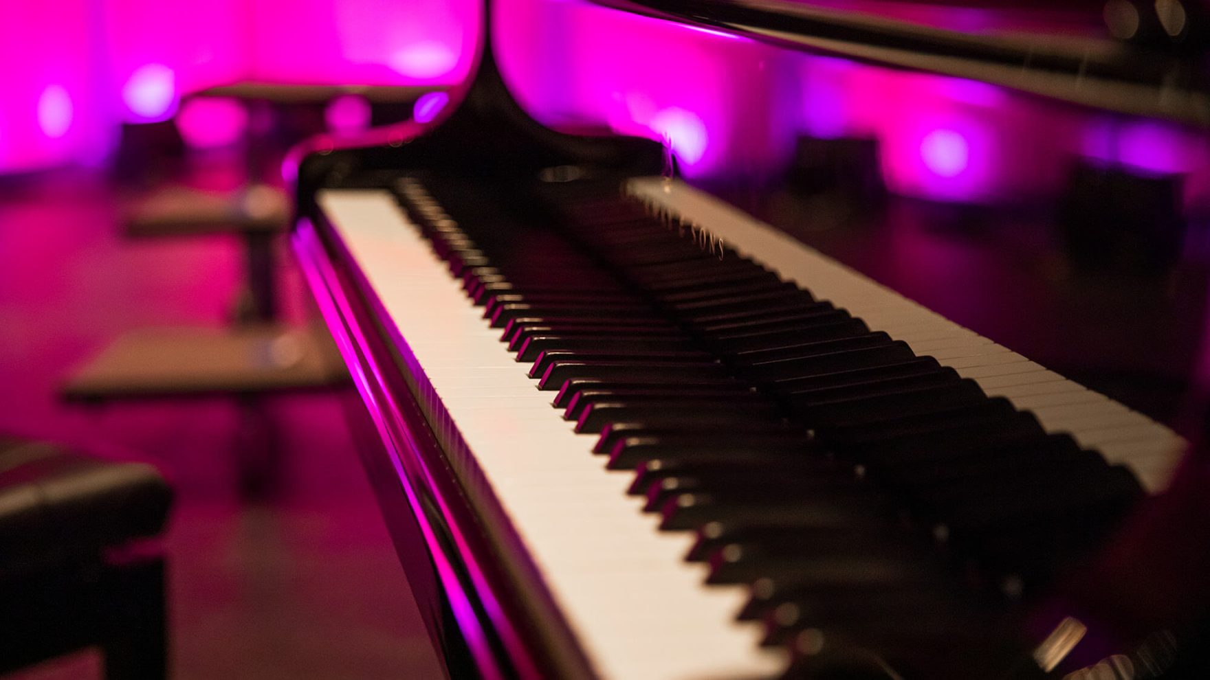 A piano at Regent University: Explore the Center for Worship Arts.