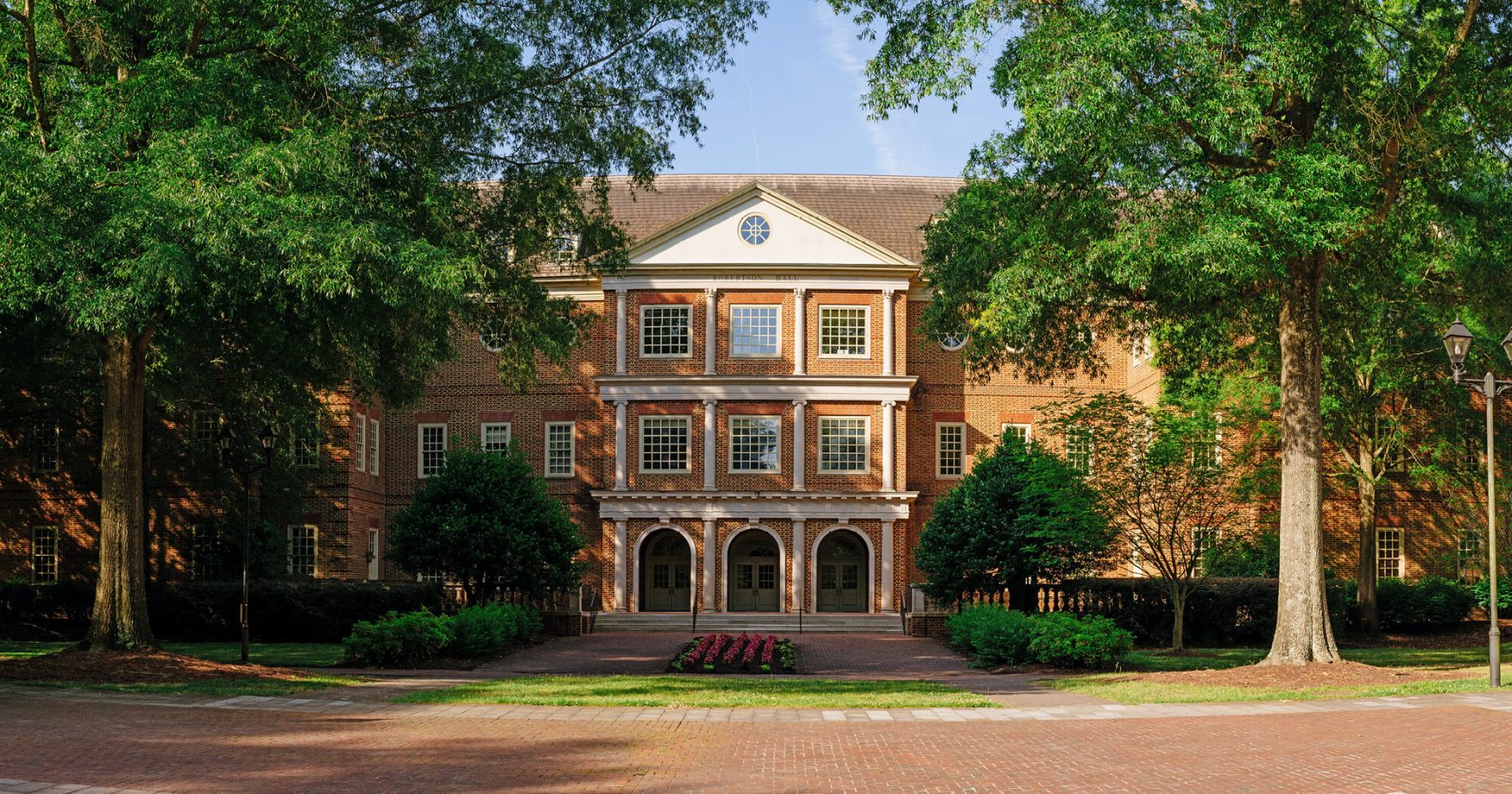 Outside view of the Robertson School for Government on Regent University's Virginia Beach campus.