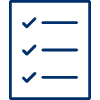 A checklist icon for Academic Advising, a part of the academic resources at Regent University.