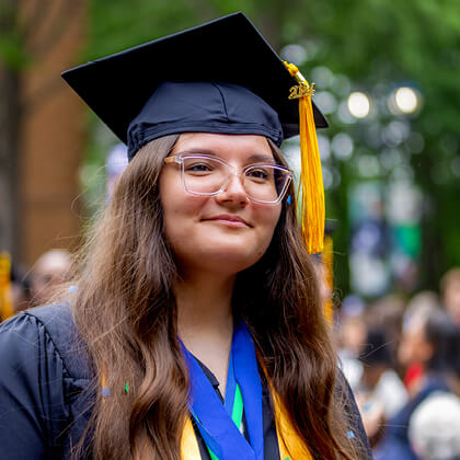 Regent Alum Arjola Mullaj '24 at commencement: pioneering change in Albania through faith and enterprise