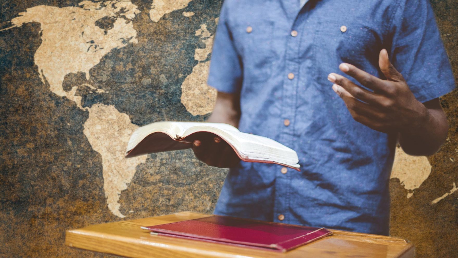 a scholar reading and explaining the Bible