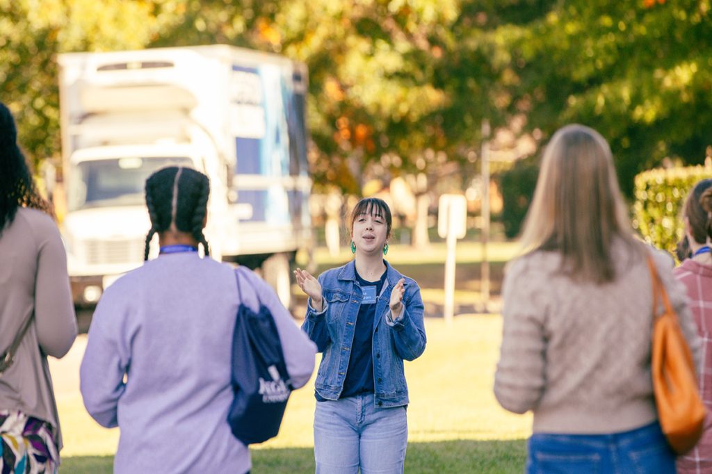 Regent students on campus.