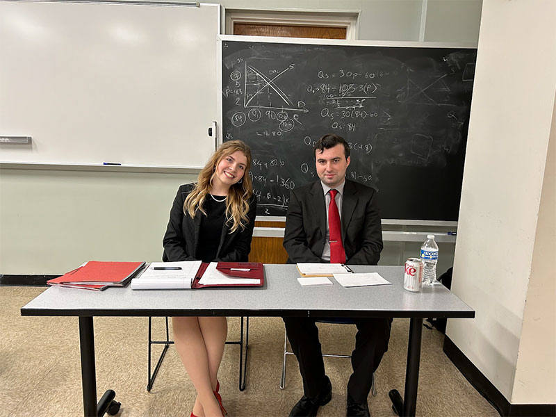 RUDA members solving Moot Court case problems