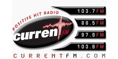 Current FM Positive Hit Radio 103.7FM 88.5FM 97.9FM 103.9FM logo