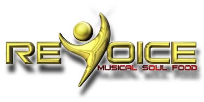 Reyoice Musical Soul Food logo with golden figures