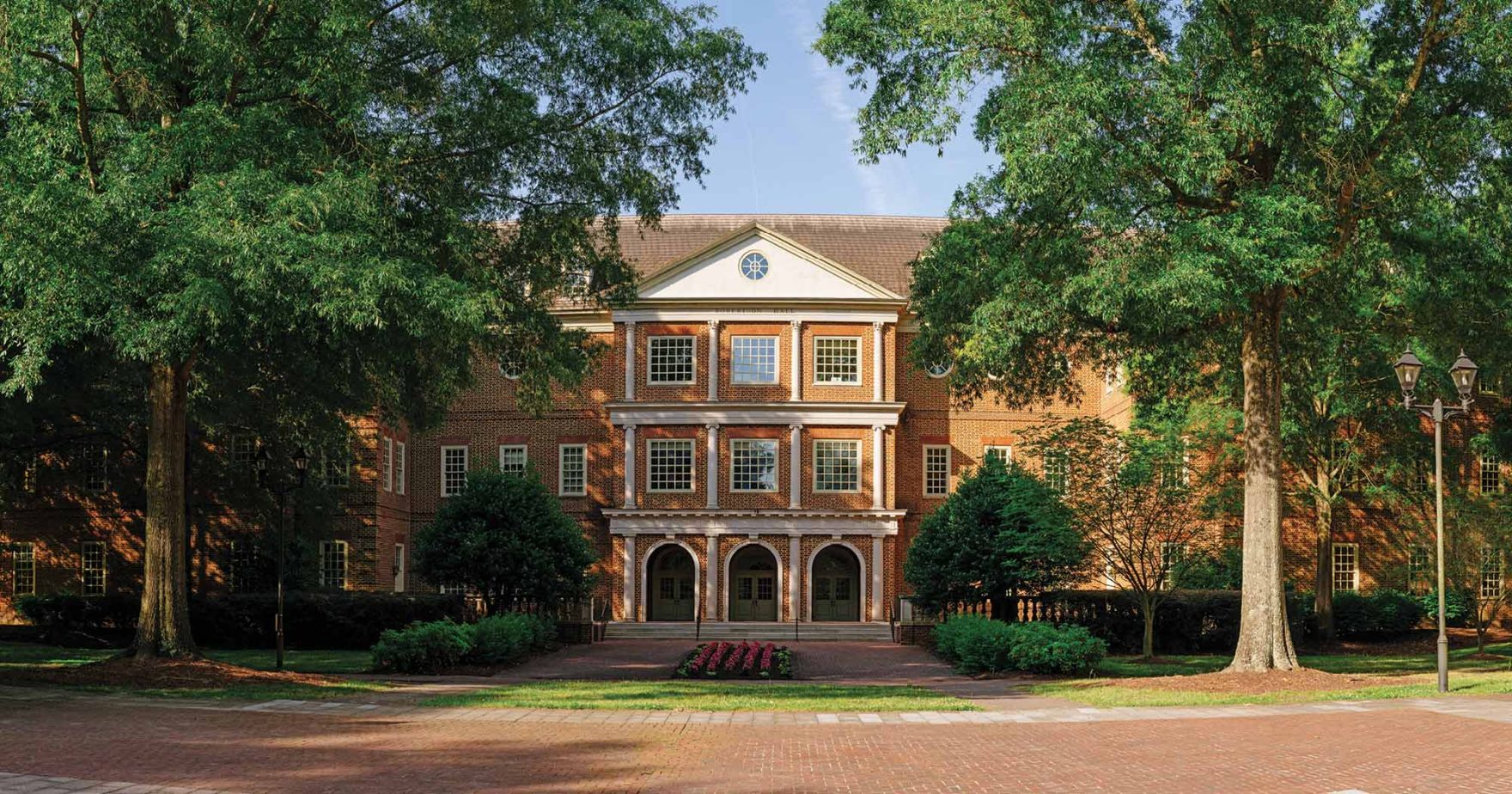 Photo of Robertson Hall building at Regent University in Virginia Beach, Virginia.