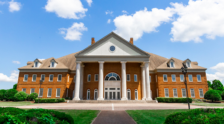The School of Communications building on the Regent University campus