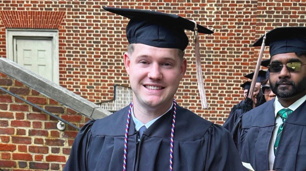 Seth French attends his Regent University MBA graduation