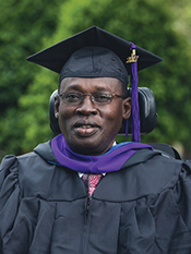 Daniel Wani, Regent University School of Law graduate in doctoral regalia