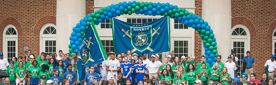 Crowd celebrating the reveal of Regent Royals