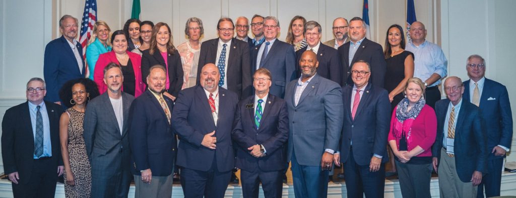 Regent University School of Law alumni and faculty group photo at Legal Learning Festival & Alumni Weekend