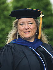 Lisa Ramsey, Regent University School of Psychology and Counseling PhD graduate in doctoral regalia