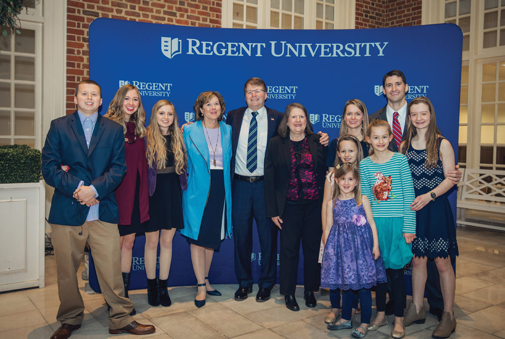 Chief Justice Mark Martin with family at installation ceremony