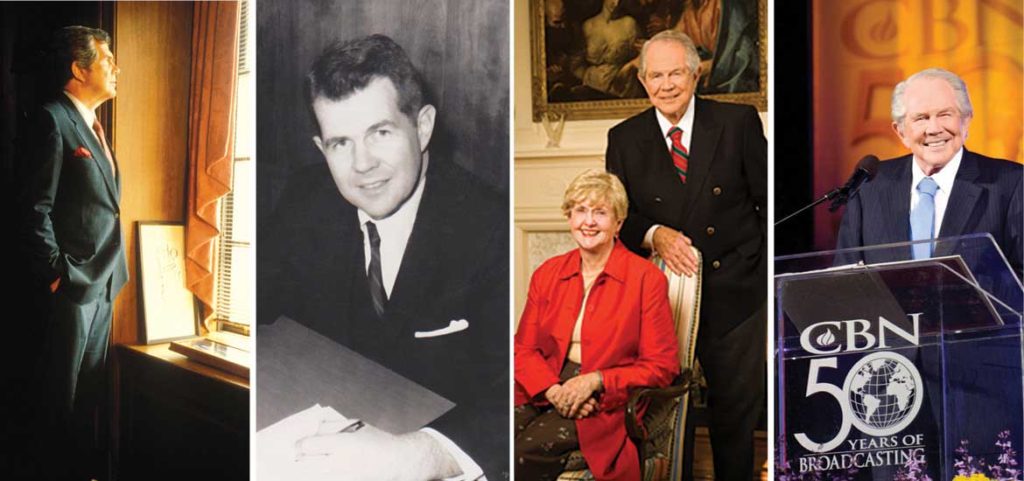 Photo collage of Dr. M.G. "Pat" Robertson.