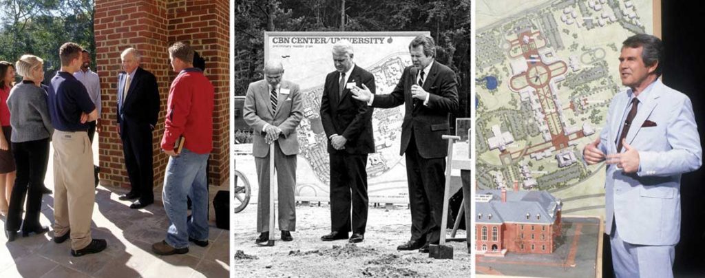 Photo collage of Dr. M.G. "Pat" Robertson.