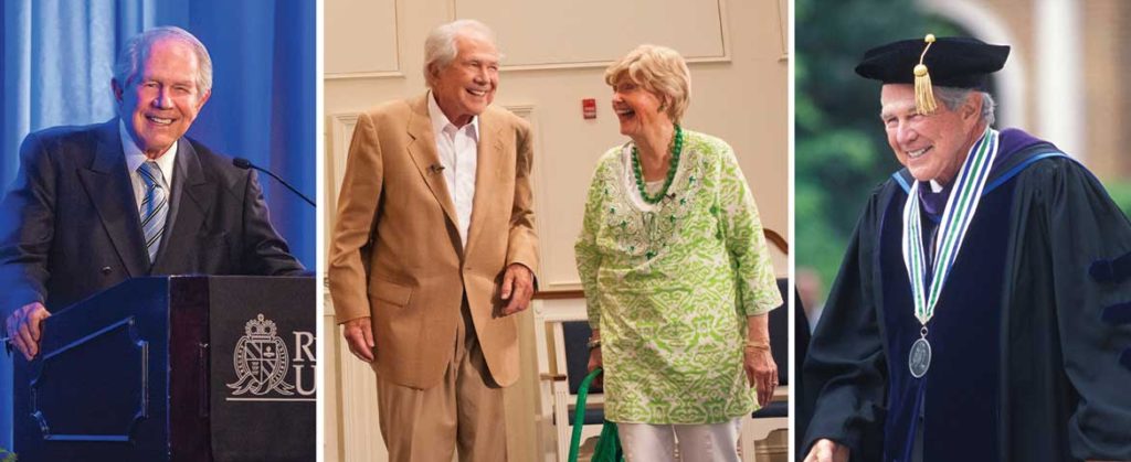 Photo collage of Dr. M.G. "Pat" Robertson.