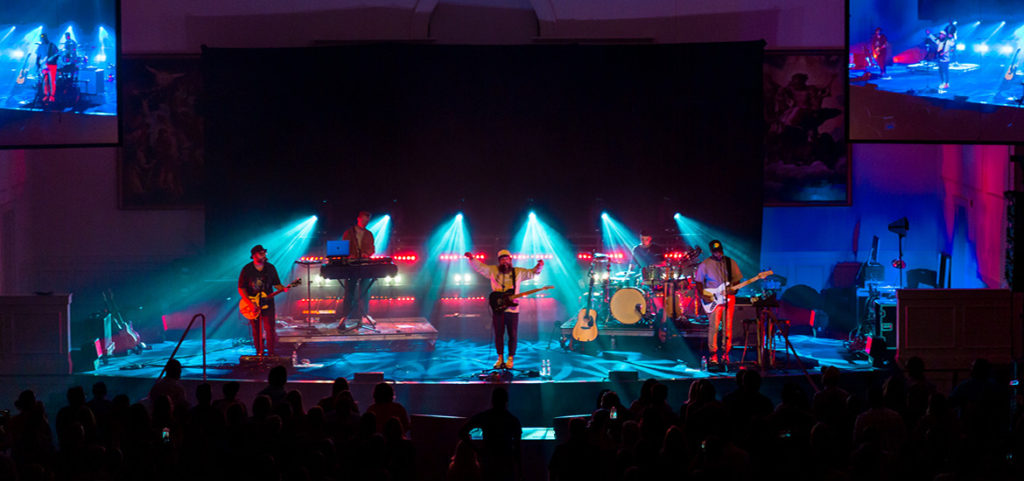 We Are Messengers performing at Shaw Chapel during Alumni Weekend