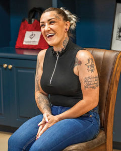 Olivia, a courageous survivor of human trafficking, smiles during an interview after her legal victory made possible through Regent University’s Center for Global Justice.