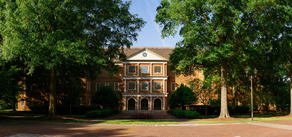 The Regent University Robertson Hall houses the Robertson Center for Constitutional Law.